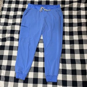 Figs Scrub Joggers; Ceil blue; Size L.